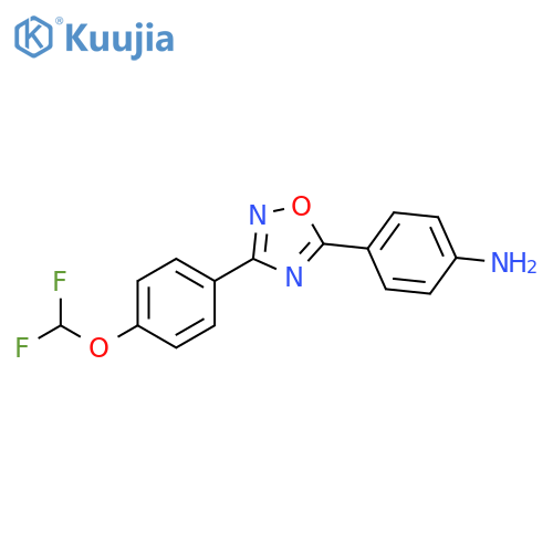 4-[3-(4-Difluoromethoxy-phenyl)-[1,2,4]oxadiazol-5-yl]-phenylamine structure