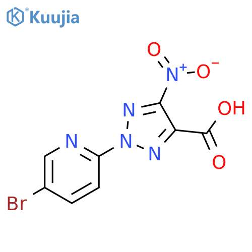2-(5-Bromo-pyridin-2-yl)-5-nitro-2H-[1,2,3]triazole-4-carboxylic acid structure