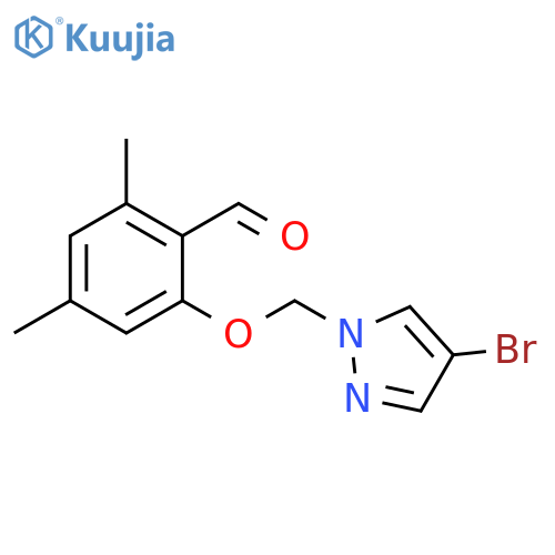 2-(4-Bromo-pyrazol-1-ylmethoxy)-4,6-dimethyl-benzaldehyde structure