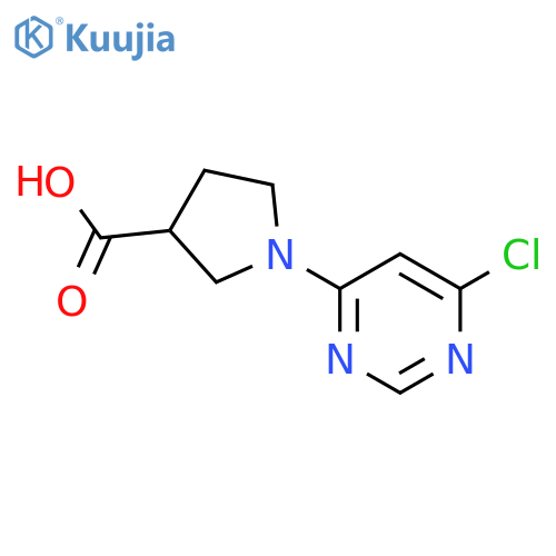 1-(6-chloropyrimidin-4-yl)pyrrolidine-3-carboxylic acid structure