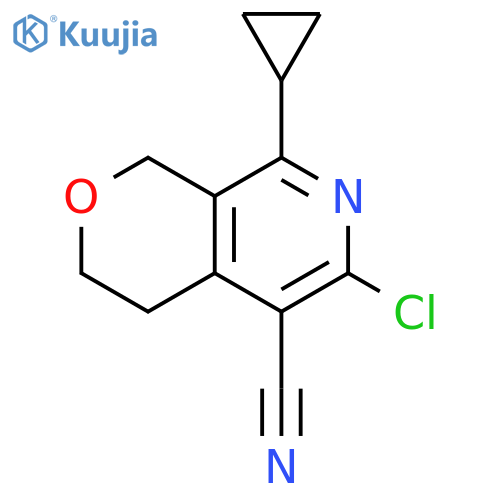 6-Chloro-8-cyclopropyl-3,4-dihydro-1H-pyrano[3,4-c]pyridine-5-carbonitrile structure