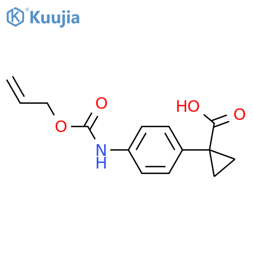 1-(4-{(prop-2-en-1-yloxy)carbonylamino}phenyl)cyclopropane-1-carboxylic acid structure
