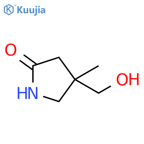 4-(hydroxymethyl)-4-methylpyrrolidin-2-one structure