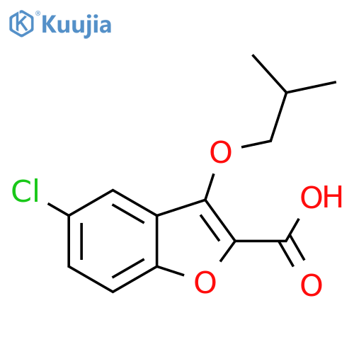5-Chloro-3-isobutoxy-benzofuran-2-carboxylic acid structure
