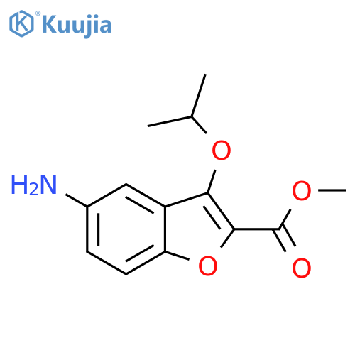 5-Amino-3-isopropoxy-benzofuran-2-carboxylic acid methyl ester structure