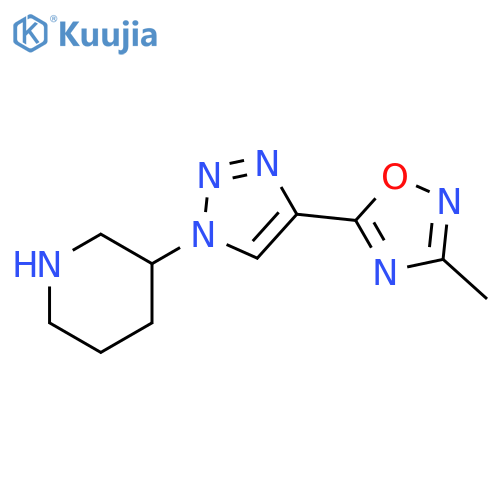 3-methyl-5-(1-(piperidin-3-yl)-1H-1,2,3-triazol-4-yl)-1,2,4-oxadiazole structure