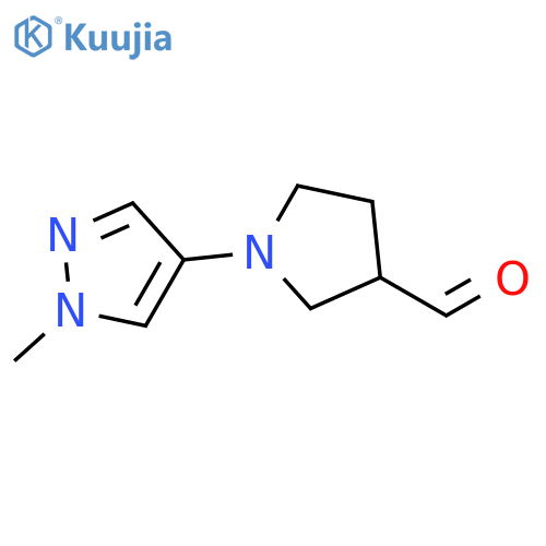 1-(1-methyl-1H-pyrazol-4-yl)pyrrolidine-3-carbaldehyde structure