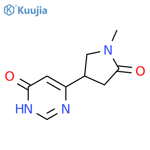 4-(6-Hydroxy-pyrimidin-4-yl)-1-methyl-pyrrolidin-2-one structure