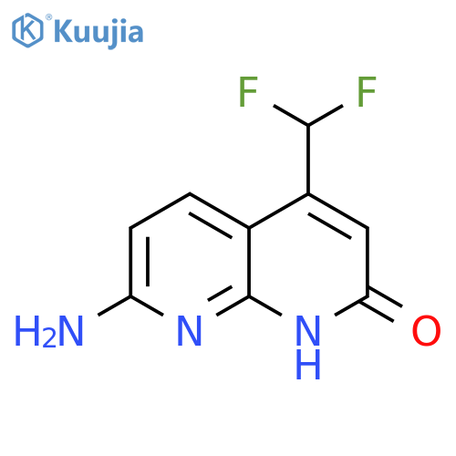 7-Amino-4-difluoromethyl-1H-[1,8]naphthyridin-2-one structure