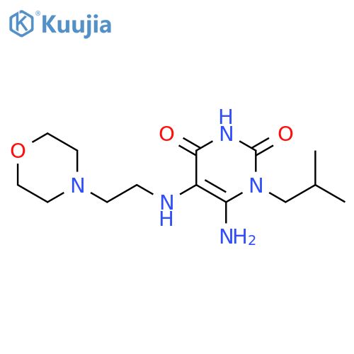 6-Amino-1-isobutyl-5-(2-morpholin-4-yl-ethylamino)-1H-pyrimidine-2,4-dione structure