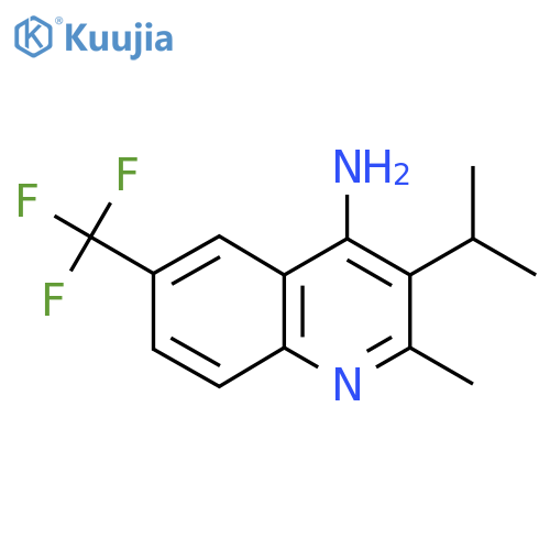 3-Isopropyl-2-methyl-6-(trifluoromethyl)quinolin-4-amine structure