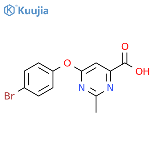 6-(4-Bromo-phenoxy)-2-methyl-pyrimidine-4-carboxylic acid structure