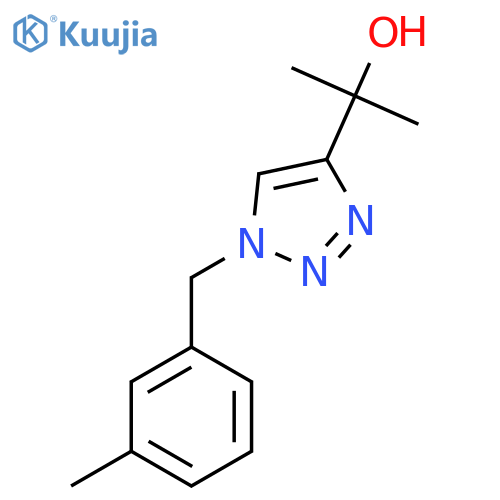 2-{1-(3-methylphenyl)methyl-1H-1,2,3-triazol-4-yl}propan-2-ol structure