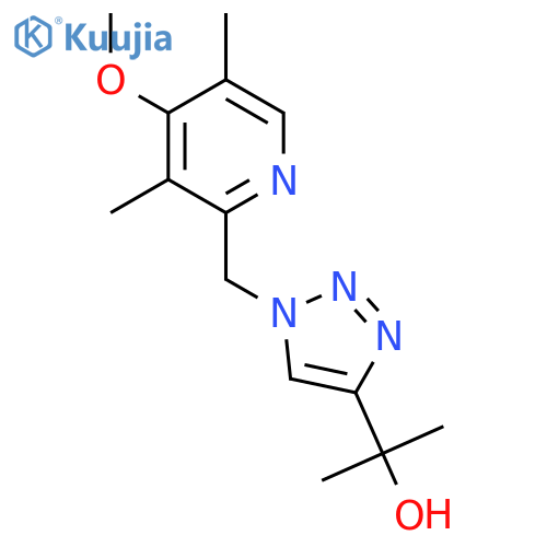 2-[1-[(4-Methoxy-3,5-dimethylpyridin-2-yl)methyl]triazol-4-yl]propan-2-ol structure