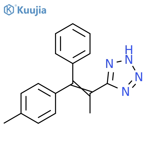 1H-Tetrazole, 5-[1-methyl-2-(4-methylphenyl)-2-phenylethenyl]- structure