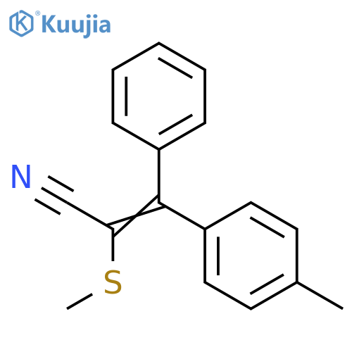2-Propenenitrile, 3-(4-methylphenyl)-2-(methylthio)-3-phenyl- structure