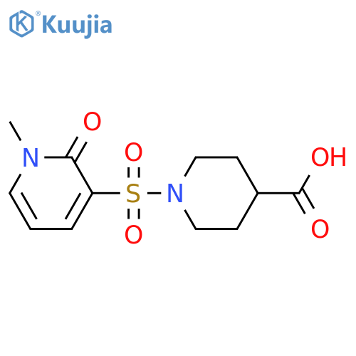 1-(1-Methyl-2-oxo-1,2-dihydro-pyridine-3-sulfonyl)-piperidine-4-carboxylic acid structure