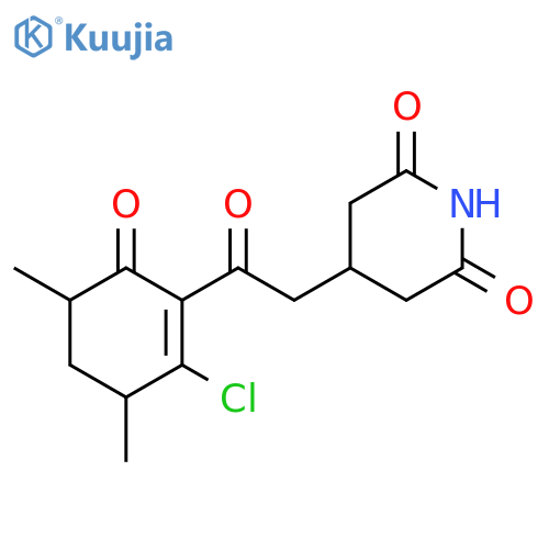 2,6-Piperidinedione, 4-[2-(2-chloro-3,5-dimethyl-6-oxo-1-cyclohexen-1-yl)-2-oxoethyl]- structure