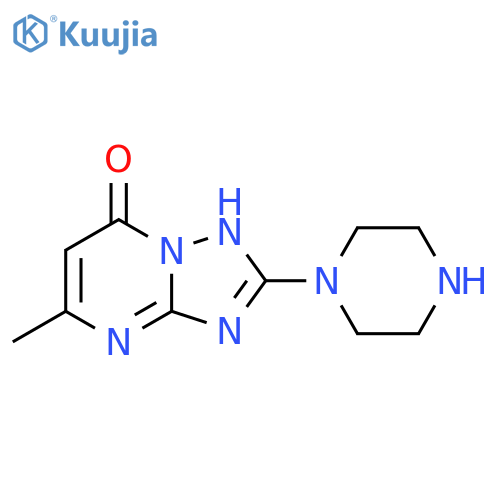 5-methyl-2-(piperazin-1-yl)-4H,7H-[1,2,4]triazolo[1,5-a]pyrimidin-7-one structure
