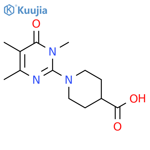 1-(1,4,5-Trimethyl-6-oxo-1,6-dihydro-pyrimidin-2-yl)-piperidine-4-carboxylic acid structure