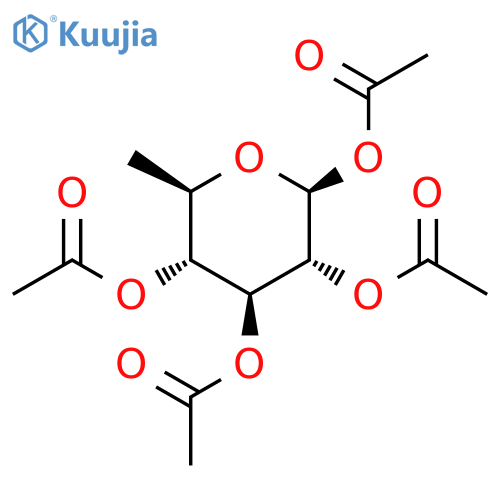 Acetyl 2,3,4-tri-O-acetyl-6-deoxy-beta-D-glucopyranoside structure