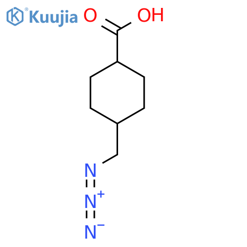 trans-4-(Azidomethyl)cyclohexanecarboxylic acid structure