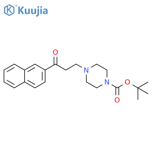 tert-Butyl 4-3-(naphthalen-2-yl)-3-oxopropylpiperazine-1-carboxylate structure