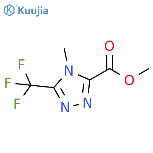 4-Methyl-5-trifluoromethyl-4H-[1,2,4]triazole-3-carboxylic acid methyl ester structure