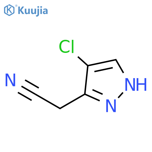 (4-Chloro-1H-pyrazol-3-yl)-acetonitrile structure
