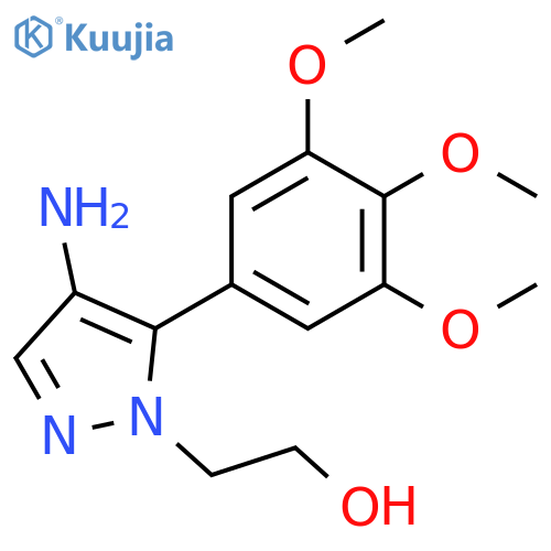2-[4-Amino-5-(3,4,5-trimethoxy-phenyl)-pyrazol-1-yl]-ethanol structure