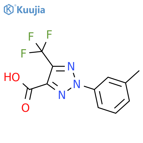 2-m-Tolyl-5-trifluoromethyl-2H-[1,2,3]triazole-4-carboxylic acid structure