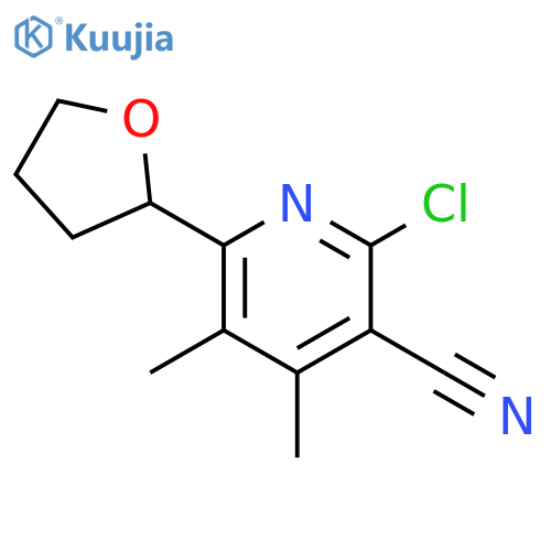 2-Chloro-4,5-dimethyl-6-(tetrahydro-furan-2-yl)-nicotinonitrile structure