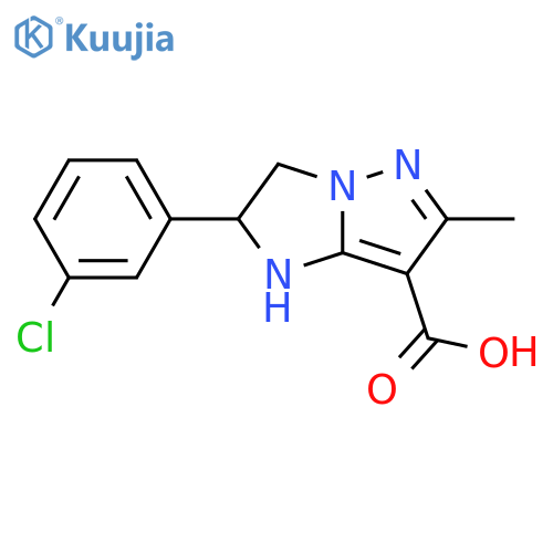 2-(3-Chloro-phenyl)-6-methyl-2,3-dihydro-1H-imidazo[1,2-b]pyrazole-7-carboxylic acid structure