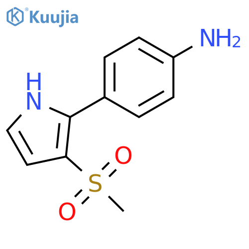 4-(3-Methanesulfonyl-1H-pyrrol-2-yl)-phenylamine structure