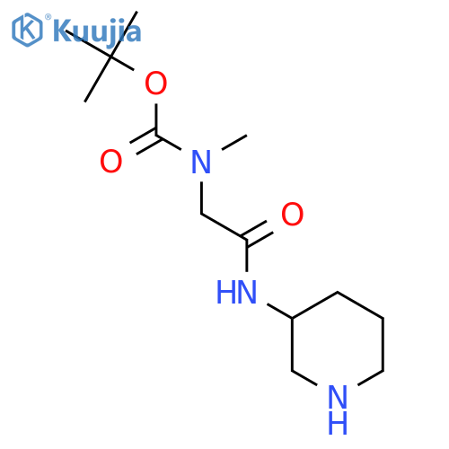tert-butyl N-methyl-N-{[(piperidin-3-yl)carbamoyl]methyl}carbamate structure