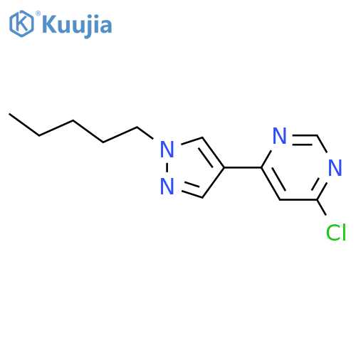 4-Chloro-6-(1-pentyl-1H-pyrazol-4-yl)-pyrimidine structure