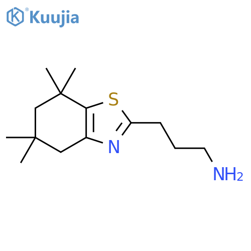 3-(5,5,7,7-Tetramethyl-4,5,6,7-tetrahydro-1,3-benzothiazol-2-yl)propan-1-amine structure