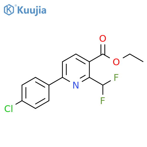 6-(4-Chloro-phenyl)-2-difluoromethyl-nicotinic acid ethyl ester structure