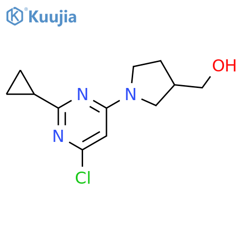 (1-(6-chloro-2-cyclopropylpyrimidin-4-yl)pyrrolidin-3-yl)methanol structure