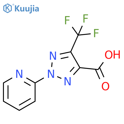 2-Pyridin-2-yl-5-trifluoromethyl-2H-[1,2,3]triazole-4-carboxylic acid structure