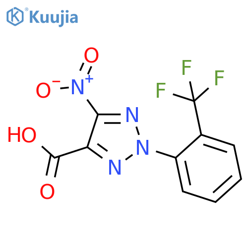 5-Nitro-2-(2-trifluoromethyl-phenyl)-2H-[1,2,3]triazole-4-carboxylic acid structure