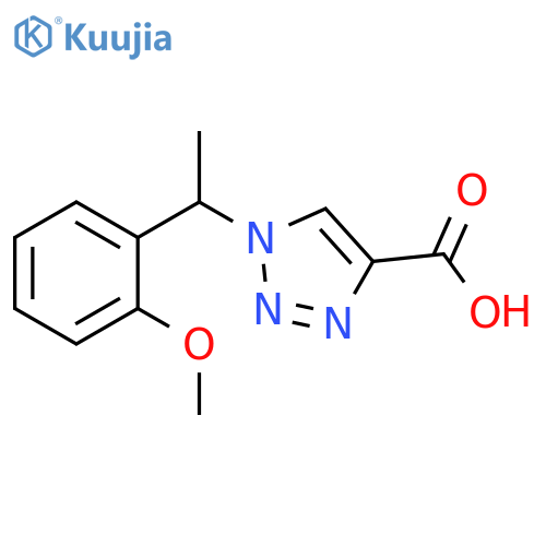 1-[1-(2-Methoxy-phenyl)-ethyl]-1H-[1,2,3]triazole-4-carboxylic acid structure