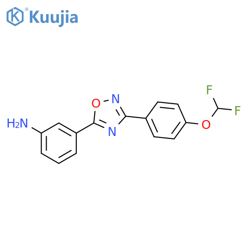 3-[3-(4-Difluoromethoxy-phenyl)-[1,2,4]oxadiazol-5-yl]-phenylamine structure