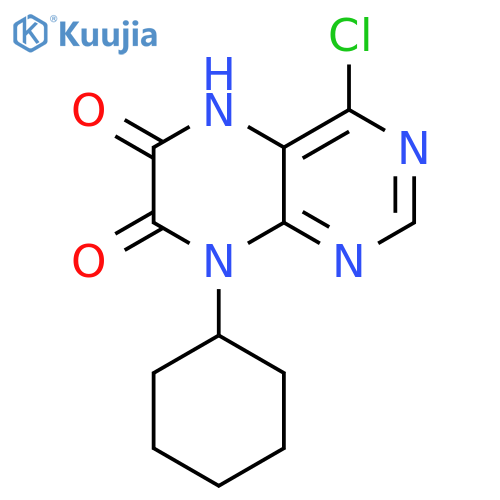 4-Chloro-8-cyclohexyl-5,8-dihydro-pteridine-6,7-dione structure