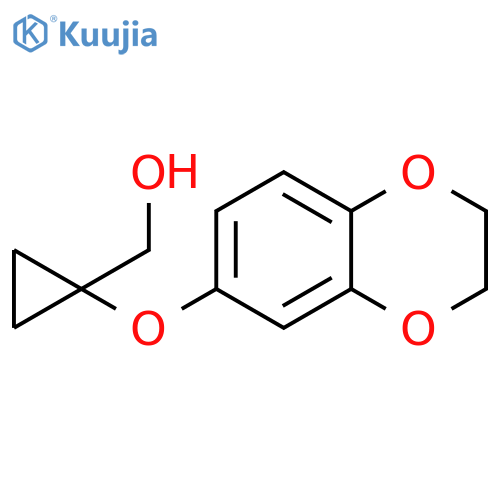 [1-(2,3-Dihydro-benzo[1,4]dioxin-6-yloxy)-cyclopropyl]-methanol structure