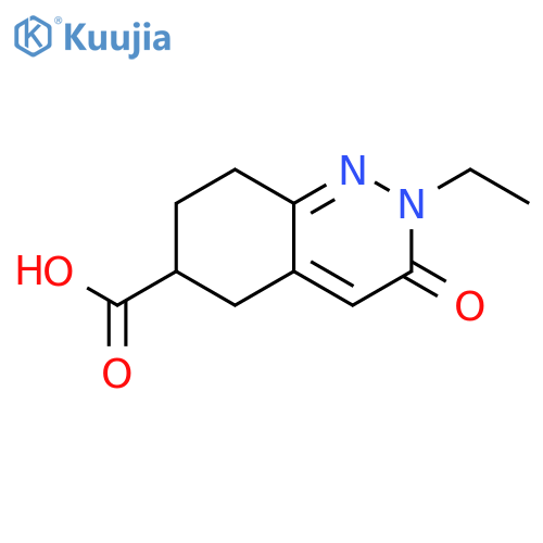 2-ethyl-3-oxo-2,3,5,6,7,8-hexahydrocinnoline-6-carboxylic acid structure