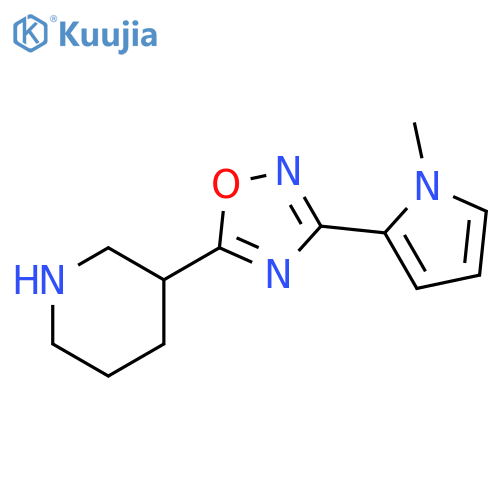 3-(1-methyl-1H-pyrrol-2-yl)-5-(piperidin-3-yl)-1,2,4-oxadiazole structure