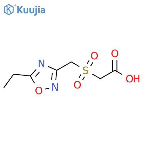 {[(5-ethyl-1,2,4-oxadiazol-3-yl)methyl]sulfonyl}acetic acid structure
