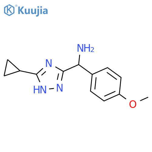 (5-cyclopropyl-1H-1,2,4-triazol-3-yl)-(4-methoxyphenyl)methanamine structure