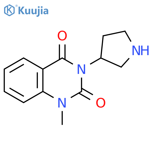 2,4(1H,3H)-Quinazolinedione, 1-methyl-3-(3-pyrrolidinyl)- structure